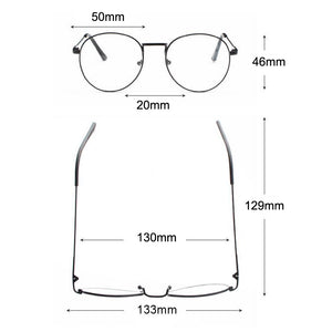 DOKLY Vintage Round Glasses Men Women's Glasses Metal black Frame Eyewear vintage Female Optics Eyeglasses Clear Lens glasses