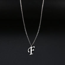 Carica l&#39;immagine nel visualizzatore di Gallery, Women A-Z Alphabet Letter Pendant Necklaces Personalization Stainless Steel Necklace Glamour Jewelry