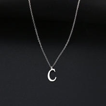 Carica l&#39;immagine nel visualizzatore di Gallery, Women A-Z Alphabet Letter Pendant Necklaces Personalization Stainless Steel Necklace Glamour Jewelry