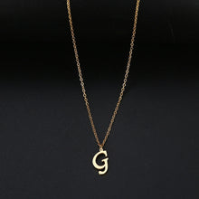 Carica l&#39;immagine nel visualizzatore di Gallery, Women A-Z Alphabet Letter Pendant Necklaces Personalization Stainless Steel Necklace Glamour Jewelry