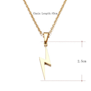 Collana in acciaio inossidabile Collane con fulmini caldi per pendenti di protezione da donna per regali di fidanzata Gioielli in oro rosa