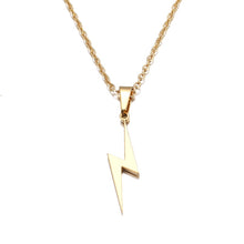 Carica l&#39;immagine nel visualizzatore di Gallery, Collana in acciaio inossidabile Collane con fulmini caldi per pendenti di protezione da donna per regali di fidanzata Gioielli in oro rosa