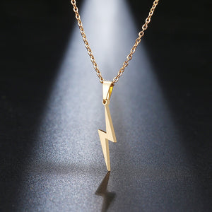 Collana in acciaio inossidabile Collane con fulmini caldi per pendenti di protezione da donna per regali di fidanzata Gioielli in oro rosa