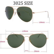 Load image into Gallery viewer, DPZ Glass lenses Gradient women sunglasses men 58mm 3025 Mirror G15 Gafas Brand design  sun glasses UV400