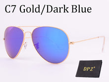Load image into Gallery viewer, DPZ Glass lenses Gradient women sunglasses men 58mm 3025 Mirror G15 Gafas Brand design  sun glasses UV400