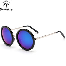 Load image into Gallery viewer, DRESSUUP Retro Round Sunglasses Women Brand Designer Vintage Sun Glasses Women Coating Oculos De Sol Gafas lunette de soleil