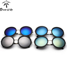 Load image into Gallery viewer, DRESSUUP Retro Round Sunglasses Women Brand Designer Vintage Sun Glasses Women Coating Oculos De Sol Gafas lunette de soleil