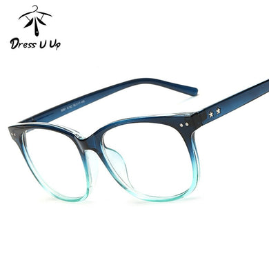 DRESSUUP Square Floral Women Eyeglasses Brand Designer Men Female Clear Glasses Frame Eyewear Oculos De Sol Feminino Lentes