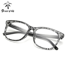 Carica l&#39;immagine nel visualizzatore di Gallery, DRESSUUP Square Floral Women Eyeglasses Brand Designer Men Female Clear Glasses Frame Eyewear Oculos De Sol Feminino Lentes