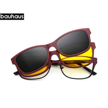 Load image into Gallery viewer, DS 6100 Ultralight Metal Sun Glasses For Women Eyeglasses Frame With Polarized Magnet Clip On Sunglasses Female Uv400 Oculos De