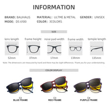 Load image into Gallery viewer, DS 6100 Ultralight Metal Sun Glasses For Women Eyeglasses Frame With Polarized Magnet Clip On Sunglasses Female Uv400 Oculos De