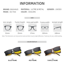 Carica l&#39;immagine nel visualizzatore di Gallery, DS 7144 Ultralight metal Magnetic Eyeglasses Frame men Spectacles Polarized Clip On Sunglasses For Men Square Oculos De Grau