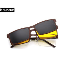 Carica l&#39;immagine nel visualizzatore di Gallery, DS 7144 Ultralight metal Magnetic Eyeglasses Frame men Spectacles Polarized Clip On Sunglasses For Men Square Oculos De Grau