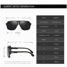Load image into Gallery viewer, DUBERY 2020 High  Men Polarized Sunglasses PC Frame TAC Mirror Colorful Polarization Sun Glasses UV400 Outdoor Goggles D4