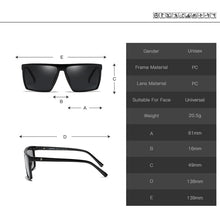 Load image into Gallery viewer, DUBERY 2022 est Vintage Men Polarised Silver Mirror Glasses Polarized Big Frame Square Sunglasses Retro Eyewear UV400