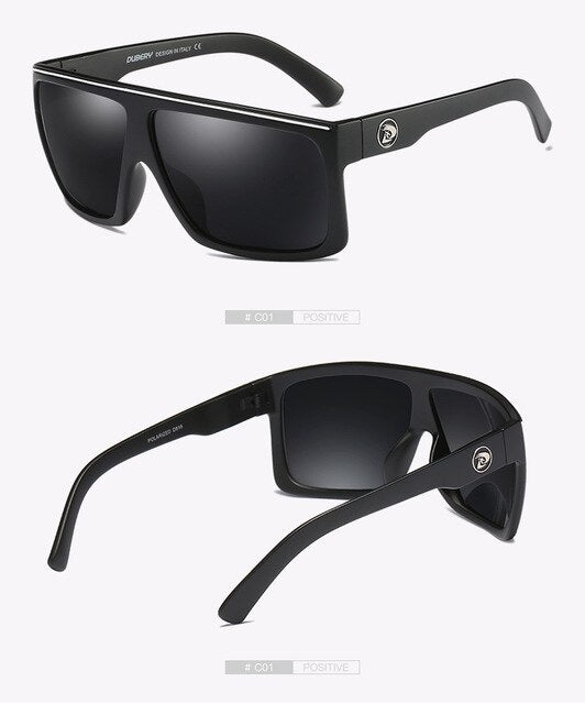 DUBERY Brand Design Polarized HD Sunglasses Men Driving Shades Male Retro Sun Glasses For Men Summer Mirror Oculos UV400 818