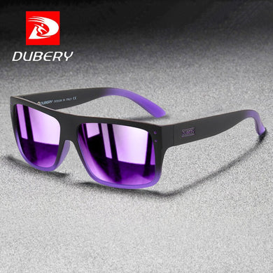 DUBERY Brand Men's Polarized Sunglasses Square Glasses Frame Gradient Temples Outdoor Casual Style Sun Glasses D911