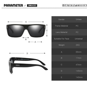 DUBERY Brand Men's Polarized Sunglasses Square Glasses Frame Gradient Temples Outdoor Casual Style Sun Glasses D911