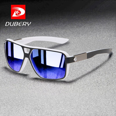 Occhiali da sole polarizzati con montatura quadrata da uomo di marca DUBERY con lente UV400 per bloccare efficacemente l'abbagliamento abbagliante D167 