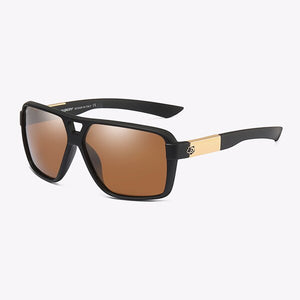 Occhiali da sole polarizzati con montatura quadrata da uomo di marca DUBERY con lente UV400 per bloccare efficacemente l'abbagliamento abbagliante D167 