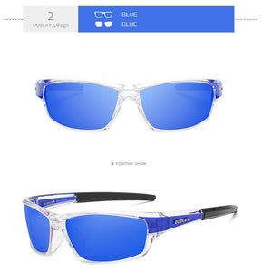 DUBERY Occhiali da sole polarizzati da uomo con montatura verde trasparente Occhiali da sole sportivi Guida anti-abbaglianti Occhiali con lenti gialle UV XH13 