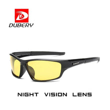 Carica l&#39;immagine nel visualizzatore di Gallery, DUBERY Occhiali da sole polarizzati da uomo con montatura verde trasparente Occhiali da sole sportivi Guida anti-abbaglianti Occhiali con lenti gialle UV XH13 