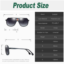 Load image into Gallery viewer, DUBERY Men Driving Sunglasses Pilot Polarized Fishing Sun Glasses Outdoor Travel Goggle Shades Male 100%UV Protection Metal Legs