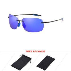DUBERY Men Rimless Sunglasses Driving Shades Outdoor Sport Fishing Sun Glasses Ultralight  Frame Pochrome Sonnenbrille UV400