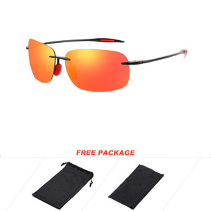 DUBERY Men Rimless Sunglasses Driving Shades Outdoor Sport Fishing Sun Glasses Ultralight  Frame Pochrome Sonnenbrille UV400