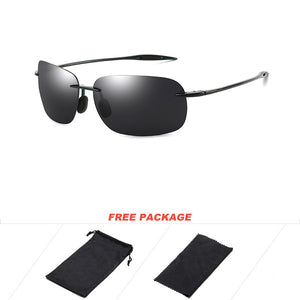 DUBERY Men Rimless Sunglasses Driving Shades Outdoor Sport Fishing Sun Glasses Ultralight  Frame Pochrome Sonnenbrille UV400