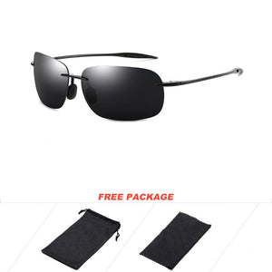 DUBERY Men Rimless Sunglasses Driving Shades Outdoor Sport Fishing Sun Glasses Ultralight  Frame Pochrome Sonnenbrille UV400