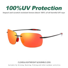 Load image into Gallery viewer, DUBERY Men Rimless Sunglasses Driving Shades Outdoor Sport Fishing Sun Glasses Ultralight  Frame Pochrome Sonnenbrille UV400