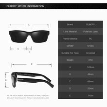 Load image into Gallery viewer, DUBERY Men Sunglasses  Square Polarized Sun Glasses Women   Outdoor Shades Driving Sunglass gafas de sol With Box