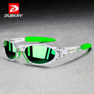 DUBERY Mens Sports Sunglasses Polarized Fishing Driving Sun Glasses Oval Glasses Goggles Male Shades Green Mirror UV Protection