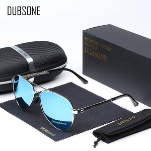 DUBSONE Design Titanium Alloy Sunglasses Polarized Men's Sun Glasses Women Pilot Gradient Eyewear Mirror Shades Oculos De Sol