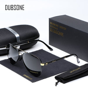 DUBSONE Design Titanium Alloy Sunglasses Polarized Men's Sun Glasses Women Pilot Gradient Eyewear Mirror Shades Oculos De Sol