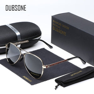 DUBSONE Design Titanium Alloy Sunglasses Polarized Men's Sun Glasses Women Pilot Gradient Eyewear Mirror Shades Oculos De Sol
