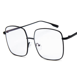 DYTYMJ Oversized  Metal Glasses Frames for Women Anti Blue Light Glasses Frame Alloy Eyeglasses Frames Women Computer Glasses