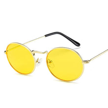 Load image into Gallery viewer, Retro Alloy Sunglasses Women Metal Round Sunglasses Women Vintage Oval Sun Glasses for Men Luxury Designer Gafas De Sol