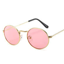 Load image into Gallery viewer, Retro Alloy Sunglasses Women Metal Round Sunglasses Women Vintage Oval Sun Glasses for Men Luxury Designer Gafas De Sol