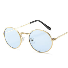 Load image into Gallery viewer, Retro Alloy Sunglasses Women Metal Round Sunglasses Women Vintage Oval Sun Glasses for Men Luxury Designer Gafas De Sol