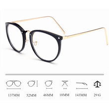 Load image into Gallery viewer, Transparent Glasses Frame Women Cat Eye Glasses Frames for Women Fake Eyeglasses Frames Metal Optical Frame for Womens