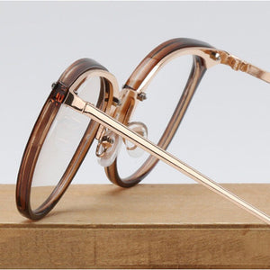 Transparent Glasses Frame Women Cat Eye Glasses Frames for Women Fake Eyeglasses Frames Metal Optical Frame for Womens