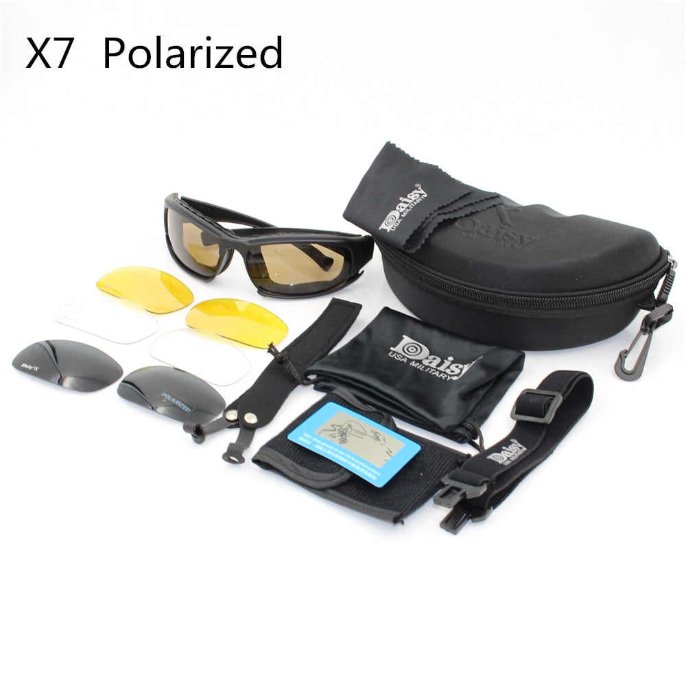 Daisy X7 Military Bullet-proof Army Polarized Sunglasses Shooting Airsoft Tactical Eyewear  goggles  glasses