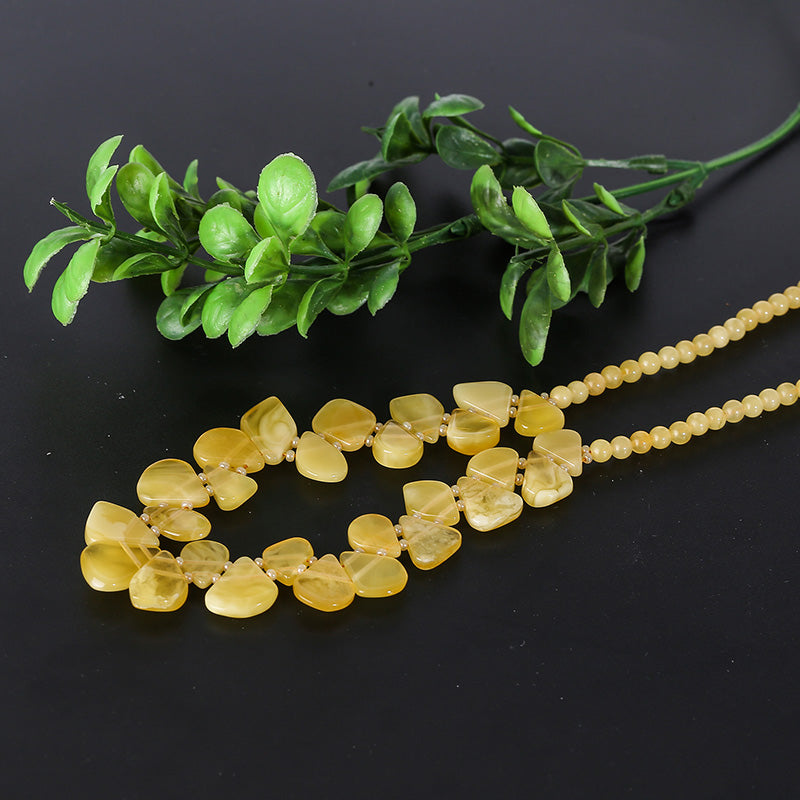 Dance engagement accessories natural pure amber wax, fashion necklace jewelry, Baltic Haiyuan mine