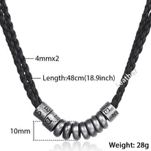 Load image into Gallery viewer, Man-made Leather Necklace For Men Women Alloy Metal Charms Tribal Ethnic Men&#39;s Pendant Necklace Cowboy DLP99