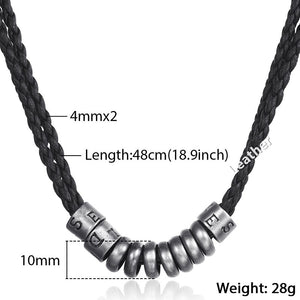 Man-made Leather Necklace For Men Women Alloy Metal Charms Tribal Ethnic Men's Pendant Necklace Cowboy DLP99
