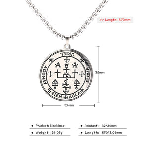 Dawapara 7 Archangels Sigil Charm Necklaces For Men  Archangels Sigil Necklaces Pentacle Magic Amulet Protection Talisman