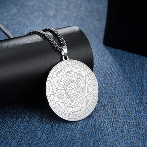 Dawapara 7 Archangels Sigil Charm Necklaces For Men  Archangels Sigil Necklaces Pentacle Magic Amulet Protection Talisman