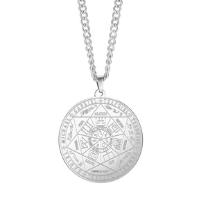 Dawapara 7 Archangels Sigil Charm Necklaces For Men  Archangels Sigil Necklaces Pentacle Magic Amulet Protection Talisman